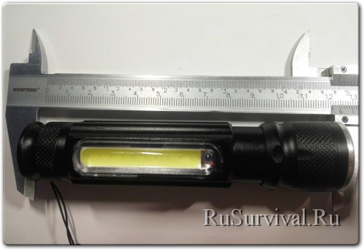Универсальный фонарик с дополнительным COB диодом и магнитом.